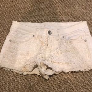 Dollhouse Cream eyelet shorts
